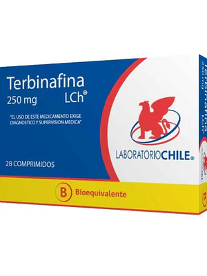Terbinafina (B) 250mg  28 Comprimidos.