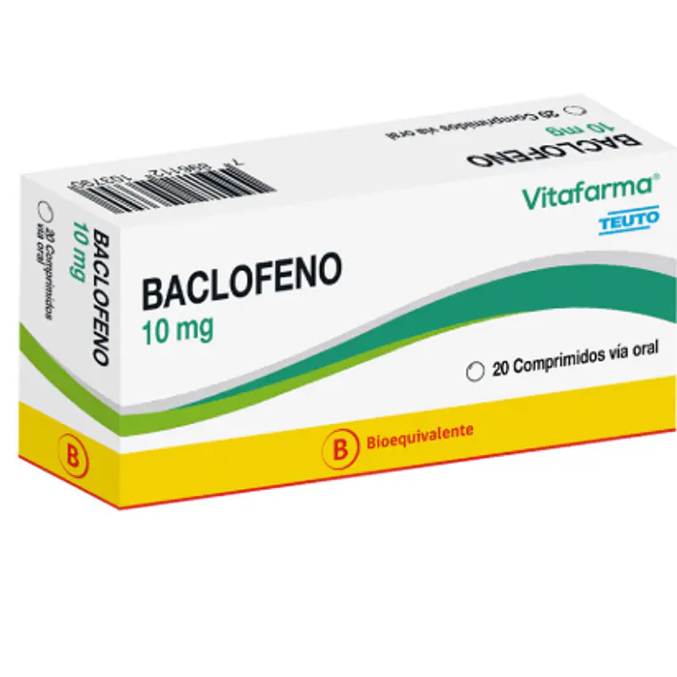 Baclofeno (B) 10 mg 20 Comprimidos. Vitafarma 1