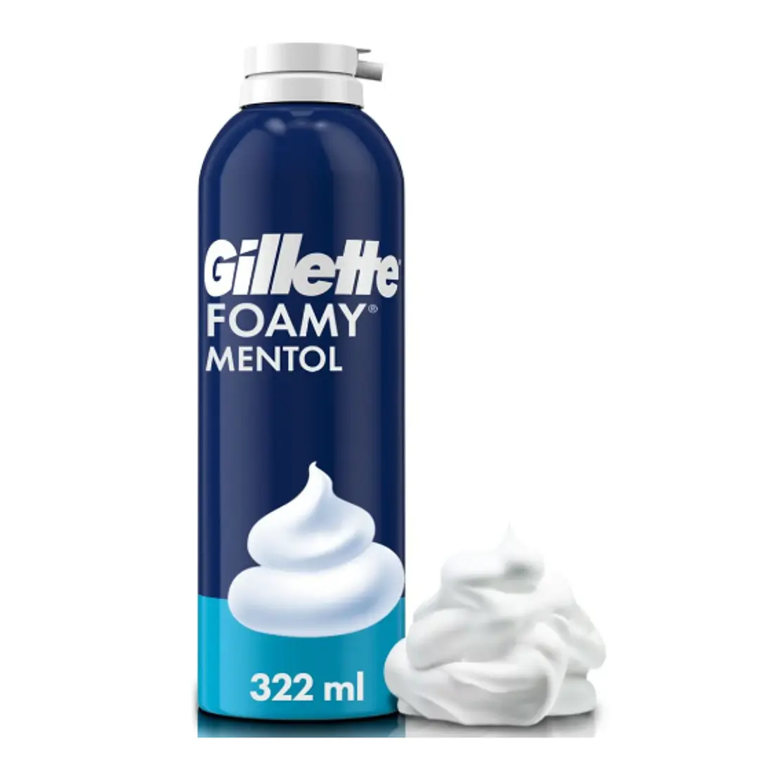 Gillette Espuma de afeitar Foamy mentol 322 ml. 1