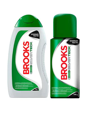 Brooks desodorante para pies Spray 100 ml + Talco 80 g.