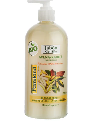 Familand Jabón líquido Avena-Karité con válvula 500 ml.