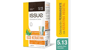 Tintura Issue Eco Keratina Kit 5.13 Castaño claro chocolate.
