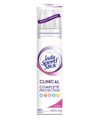 Lady Speed stick Desodorante Clinical Complete Aerosol 150 ml.