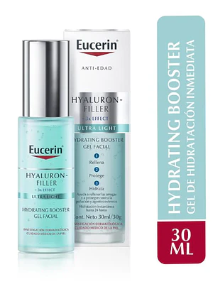 Eucerin Anti-edad Hyaluron-filler 3x effect Ultra light Gel facial hidratante booster 30 ml.