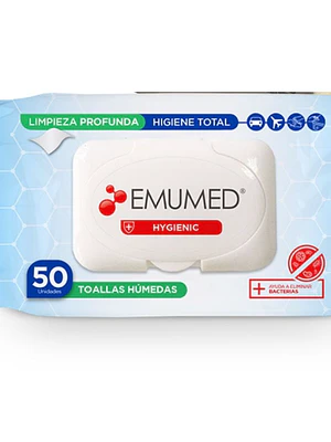 Emumed Tollas húmedas higienizantes 50 Unidades.