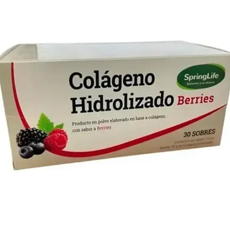 Colágeno hidrolizado Berries 30 sobres de 12 g. Springlife 1