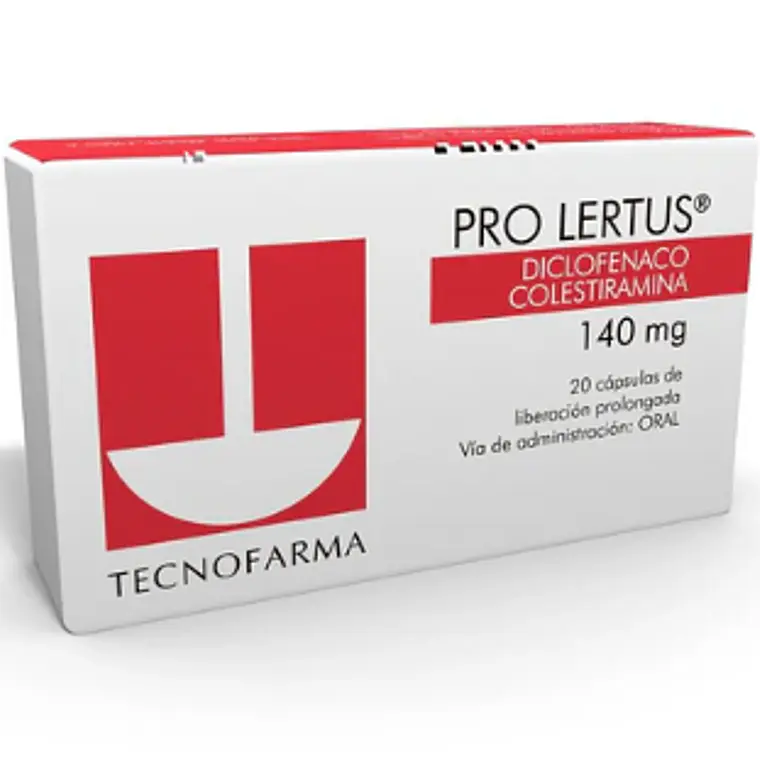 Pro-Lertus Diclofenaco 140 mg 20 Cápsulas. 1
