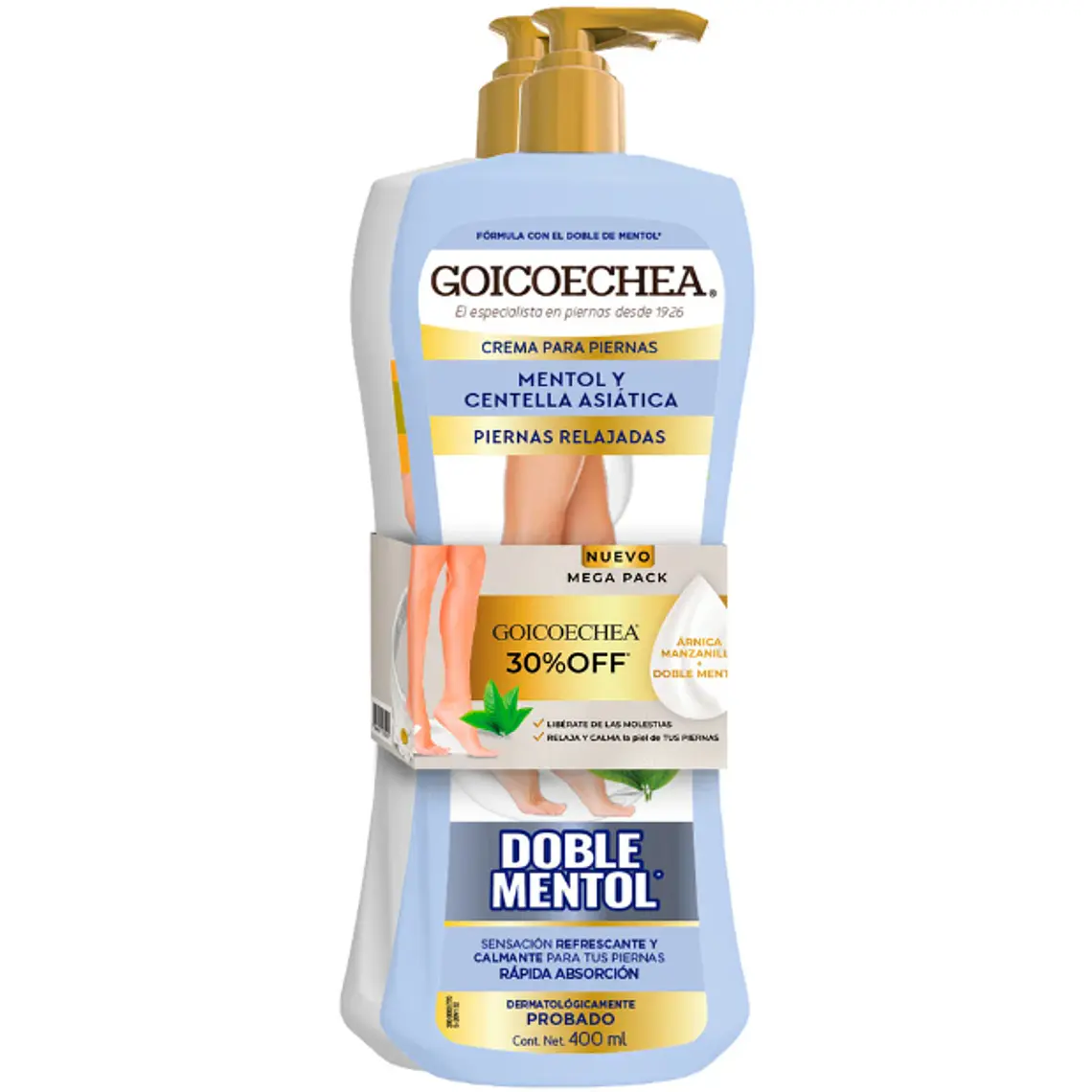 Goicoechea Pack Crema Mentol 400 g + Árnica 400 g. 1