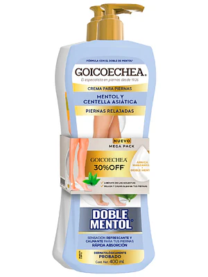Goicoechea Pack Crema Mentol 400 g + Árnica 400 g.