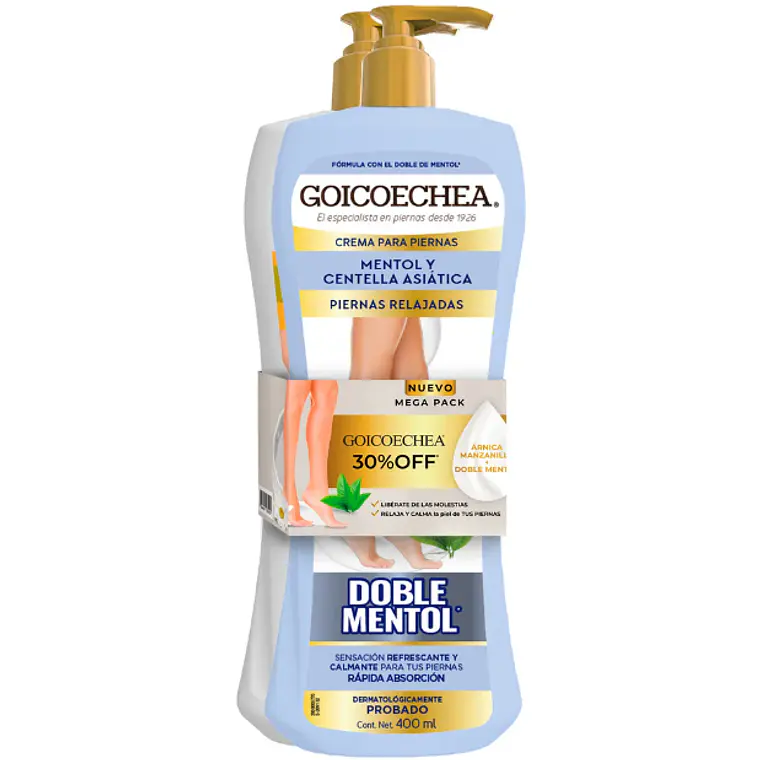 Goicoechea Pack Crema Mentol 400 g + Árnica 400 g. 1