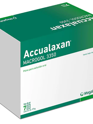 Accualaxan Macrogol 3350 Polvo para suspensión oral 7 sobres.