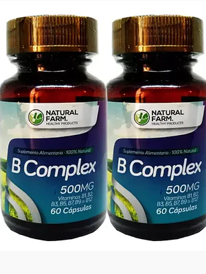 B- Complex 500 mg 60 Cápsulas. Natural Farm