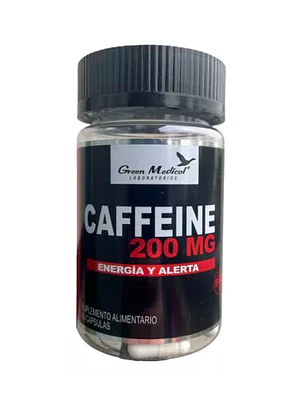 Caffeine 200 mg 60 Cápsulas. Green Medical