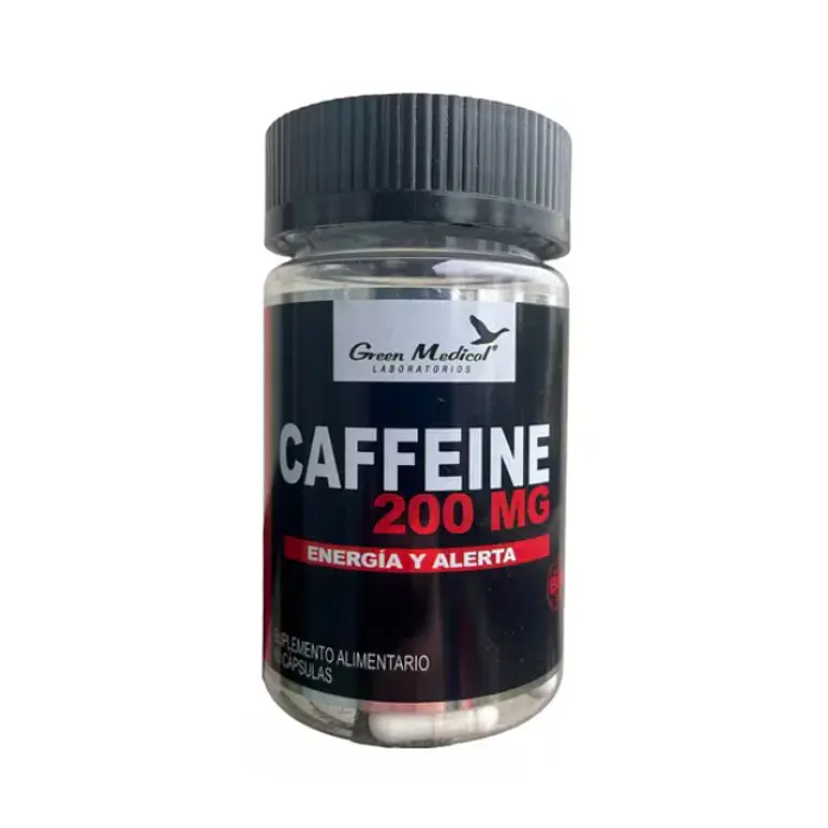 Caffeine 200 mg 60 Cápsulas. Green Medical 1