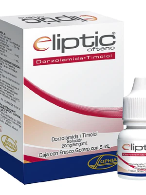 Eliptic Ofteno Dorzolamida, Timolol Solución oftálmica 5 ml.
