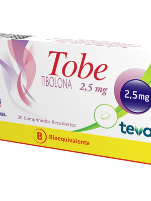 Tobe (B) Tibolona 2,5 mg 30 Comprimidos recubiertos.