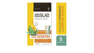 Tintura Issue Eco Keratina kit 5.3 Castaño claro dorado.