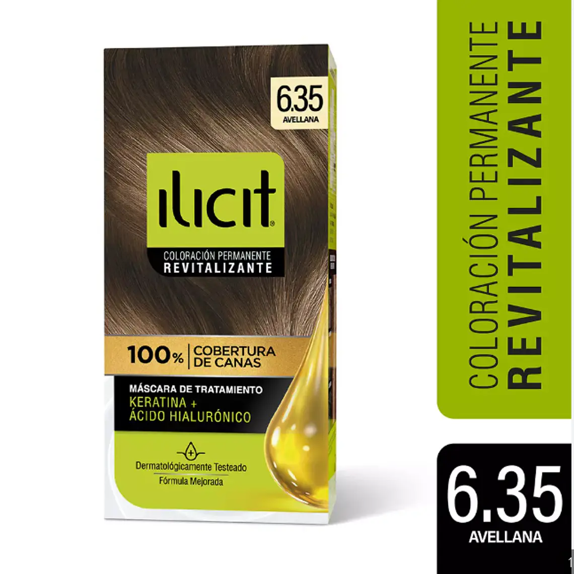 Tinte para el cabello Ilicit Revitalizante 6.35 Avellana. 1