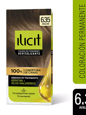 Tinte para el cabello Ilicit Revitalizante 6.35 Avellana.