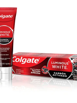 Crema dental Colgate Luminous White Carbón activado 90 g.