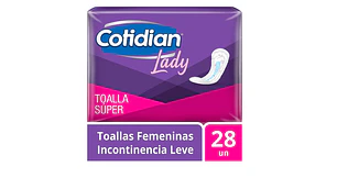 Cotidian Lady Super toalla 28 Unidades.