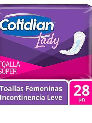 Cotidian Lady Super toalla 28 Unidades.