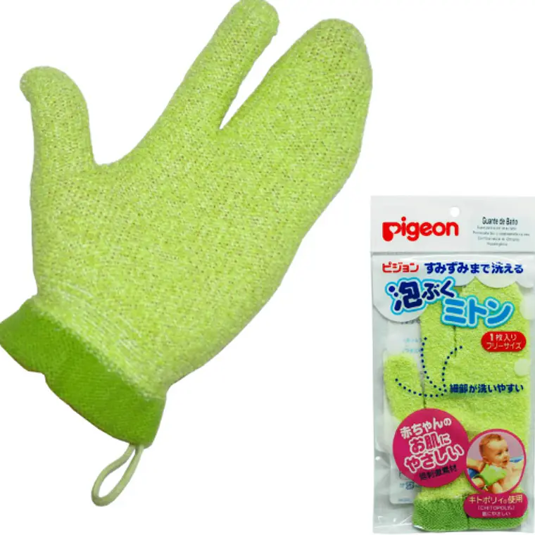 Guante de ducha con chitopoly. Pigeon 1