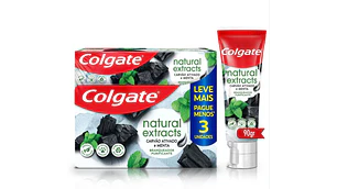 Crema dental Colgate Natural extracts Carbón activado 90 g Pack 3 Unidades.