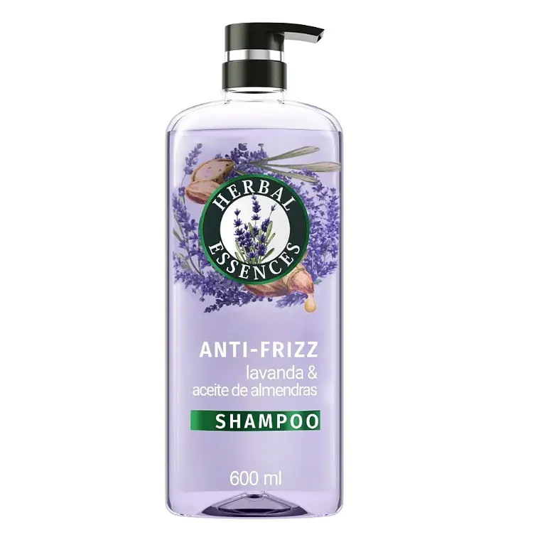 Herbal Essence Shampoo Anti-frizz Lavanda & Aceite de almendras 600 ml. 1