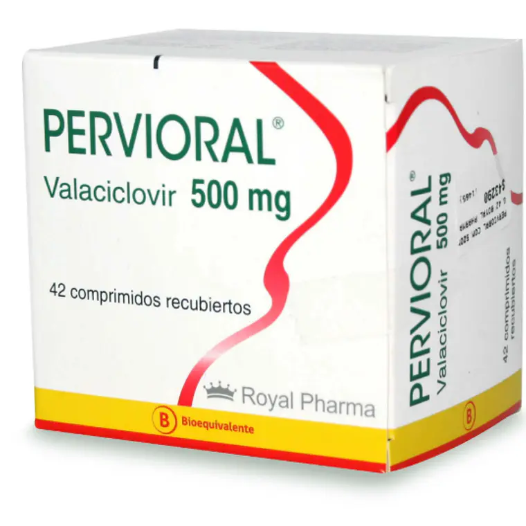 Pervioral (B) Valaciclovir 500 mg 42 Comprimidos recubiertos. 1