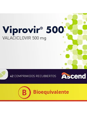 Viprovir (B) Valaciclovir 500 mg 42 Comprimidos recubiertos.
