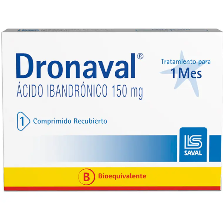 Dronaval (B) Ácido ibandrónico 150 mg 1 Comprimido. 1