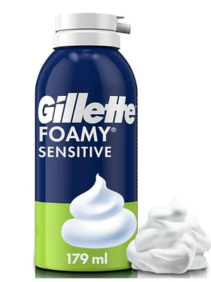 Gillette Espuma de afeitar Foamy sensitive 175 ml.