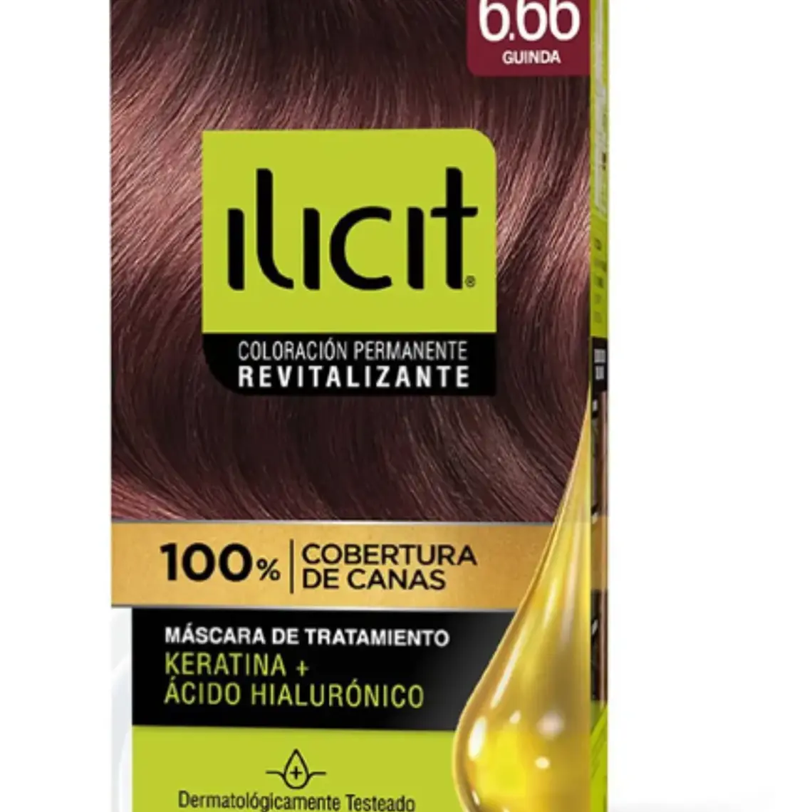 Tinte para el cabello Ilicit Revitalizante 6.66 Guinda. 1