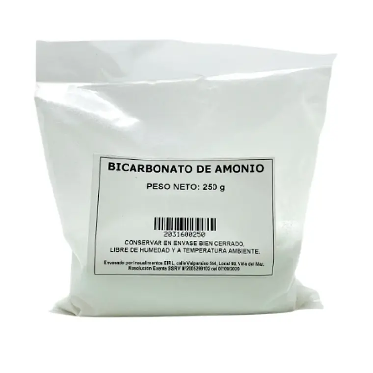 Bicarbonato de Amonio 250 g. Quimnatura 1
