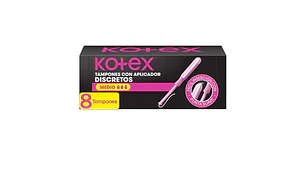 Kotex Tampón con aplicador Medio 16 Unidades.