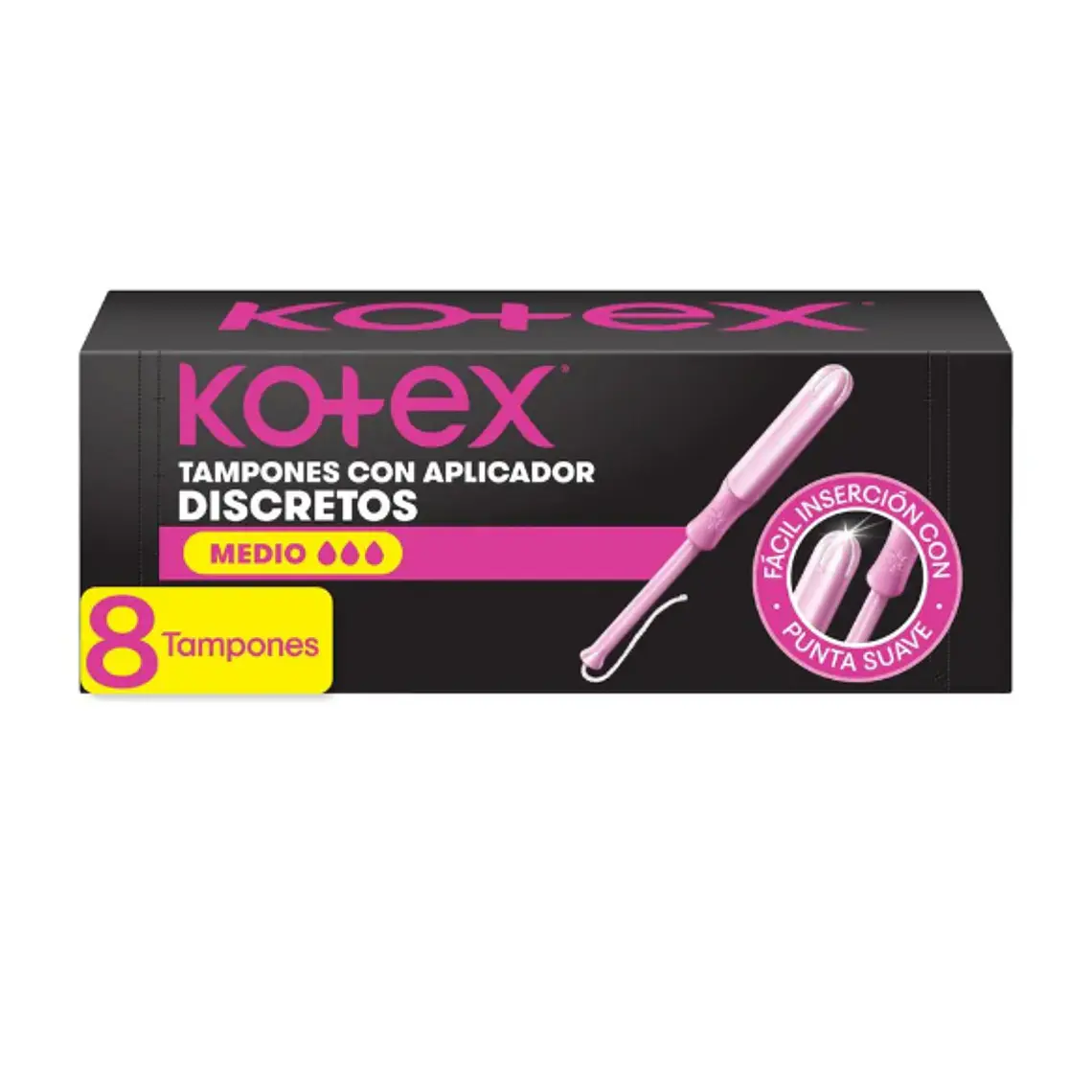 Kotex Tampón con aplicador Medio 16 Unidades. 1