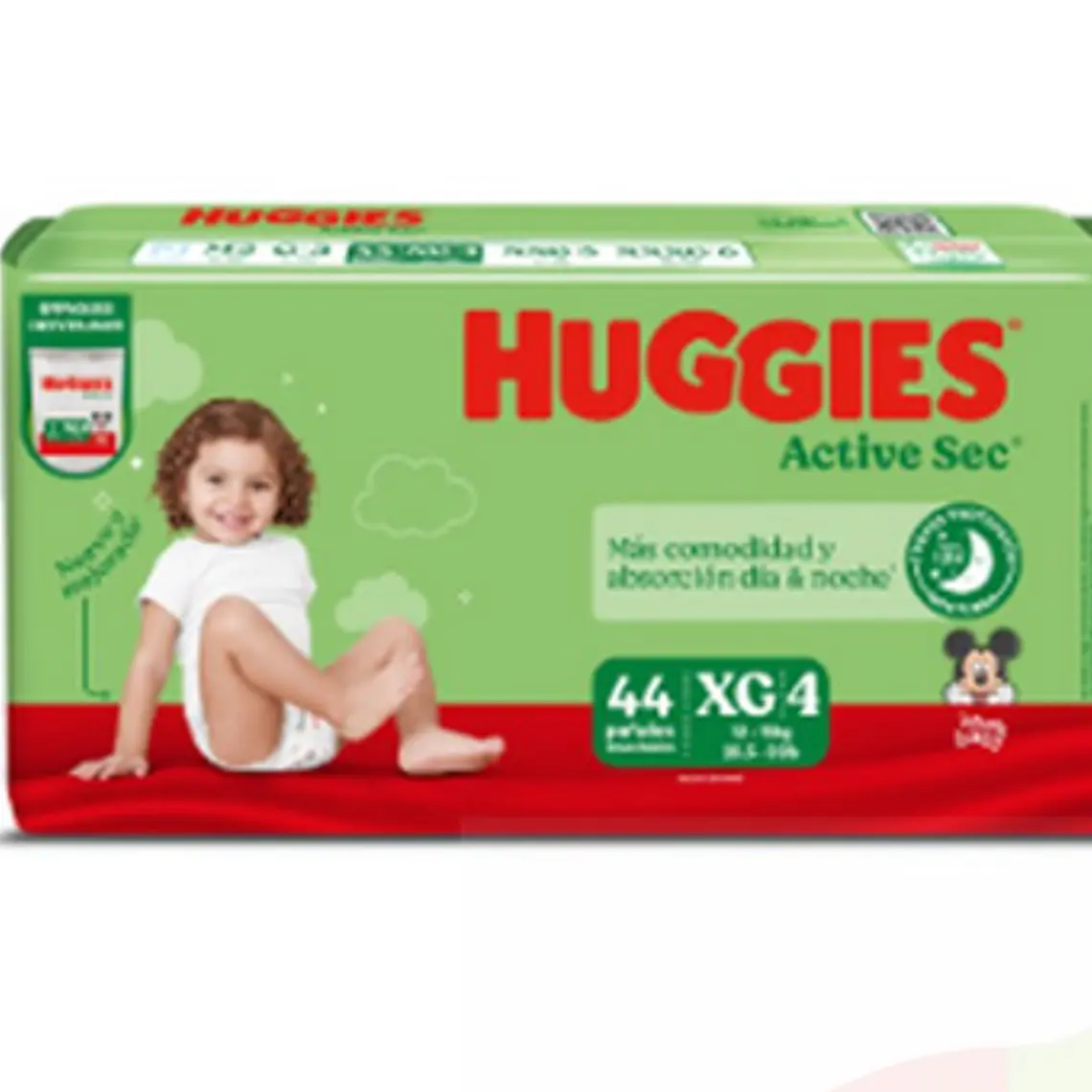 Pañal Huggies Active sec XG 44 Unidades. 1