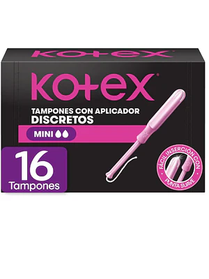 Kotex Tampón con aplicador Mini 16 Unidades.