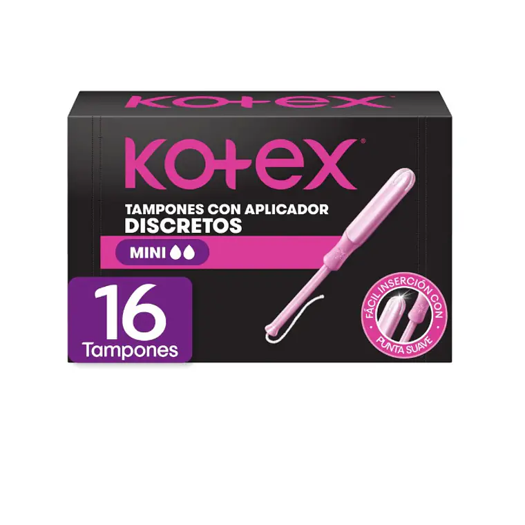 Kotex Tampón con aplicador Mini 16 Unidades. 1