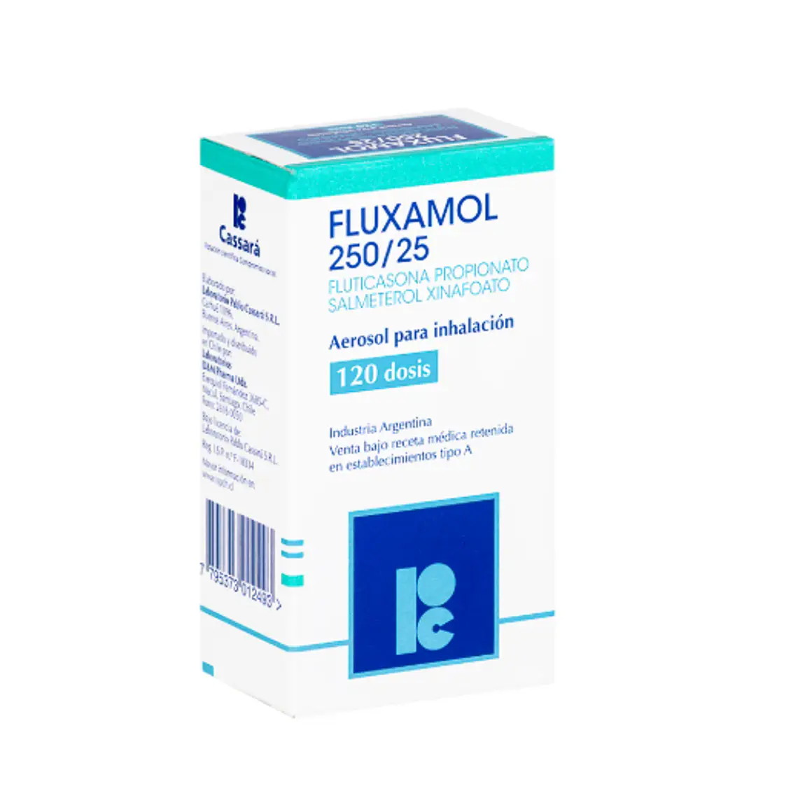Fluxamol Fluticasona, Salmeterol 250/25  mcg 120 Dosis. 1
