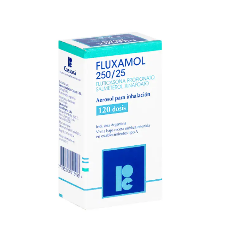 Fluxamol Fluticasona, Salmeterol 250/25  mcg 120 Dosis. 1