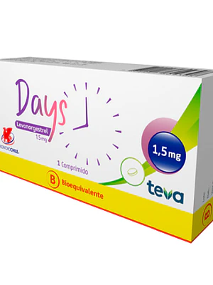 Days (B) Levonorgestrel 1,5 mg 1 Comprimido.