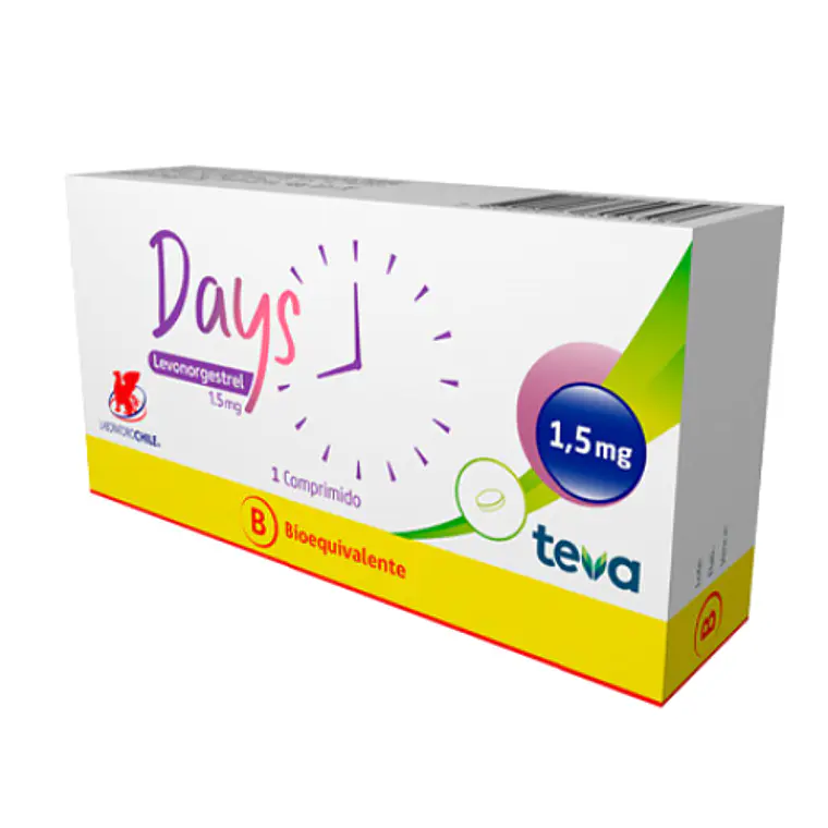 Days (B) Levonorgestrel 1,5 mg 1 Comprimido. 1