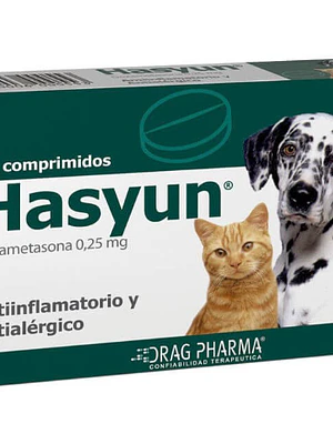 Hasyun Dexametasona 0,25 mg 10 Comprimidos. Uso veterinario