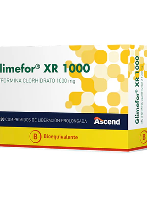 Glimefor XR (B) Metformina 1000 mg 30 Comprimidos.