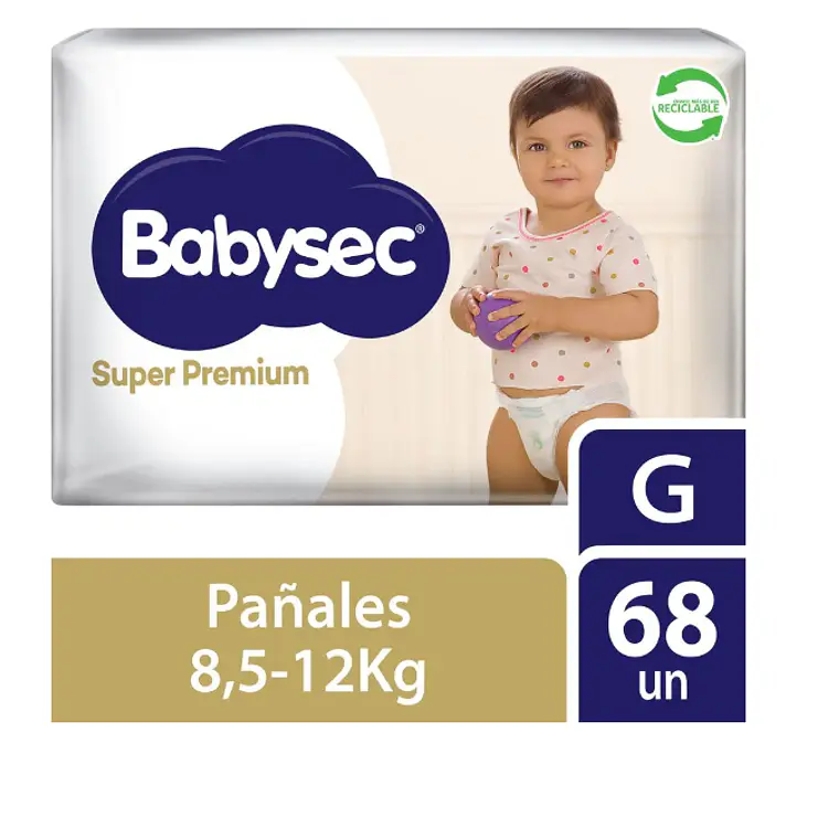 Pañal Babysec Super premium G 68 Unidades. 1