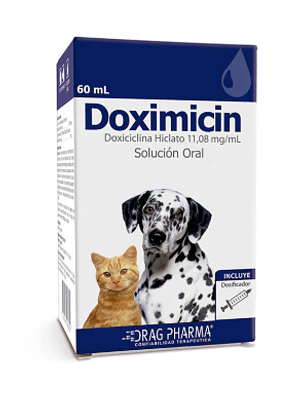 Doximicin Doxiciclina  11, 8 mg/ml Solución oral 60 ml. Uso veterinario 