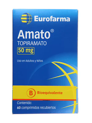 Amato (B) Topiramato 50 mg 60 Comprimidos.