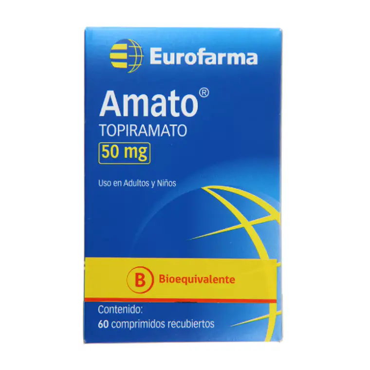 Amato (B) Topiramato 50 mg 60 Comprimidos. 1